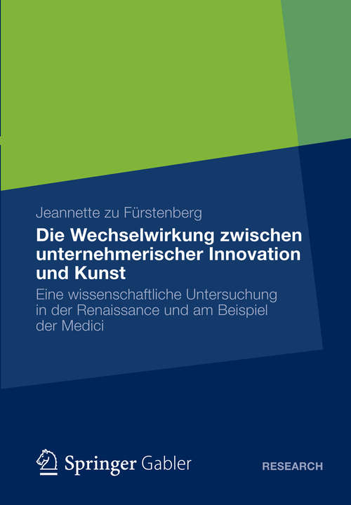 Book cover of Die Wechselwirkung zwischen unternehmerischer Innovation und Kunst