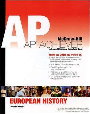 Book cover of AP Achiever Advanced Placement European History Exam Preparation Guide to accompany A History of the Modern World