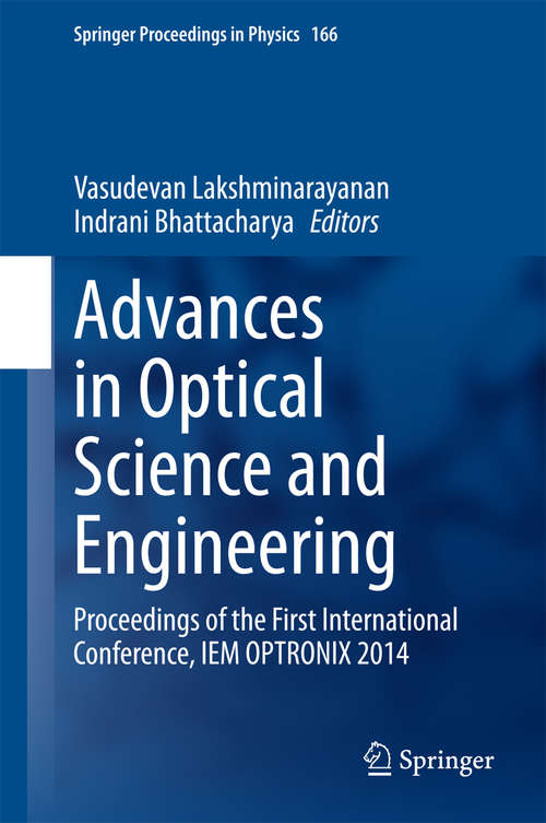 Book cover of Advances in Optical Science and Engineering