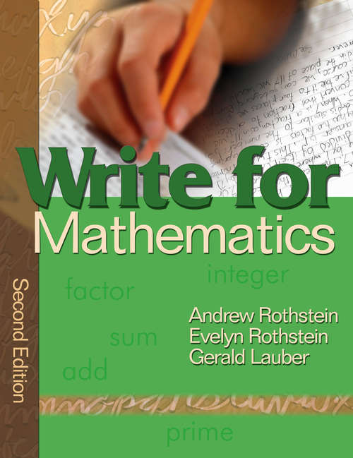 Book cover of Write for Mathematics