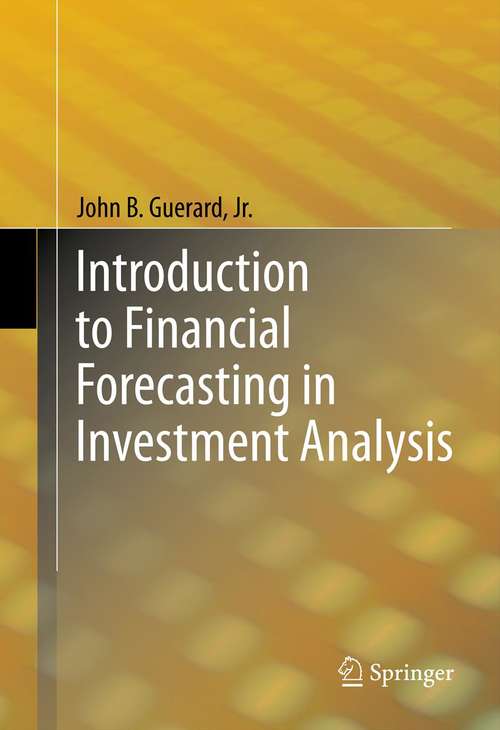 Book cover of Introduction to Financial Forecasting in Investment Analysis