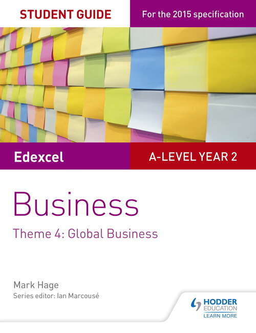 Book cover of Edexcel A-level Business Student Guide: Theme 4: Global Business