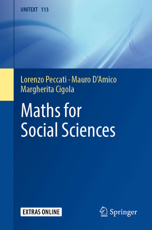 Book cover of Maths for Social Sciences