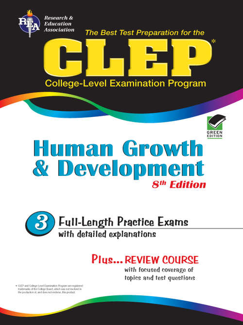 Book cover of CLEP Human Growth and Development 8th Ed.