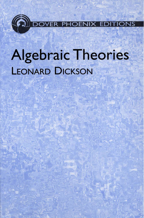 Book cover of Algebraic Theories (Dover Books on Mathematics)