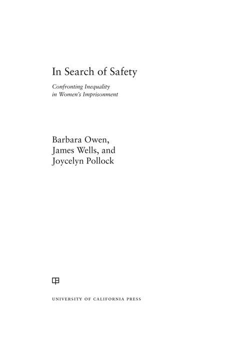 Book cover of In Search of Safety: Confronting Inequality in Women's Imprisonment