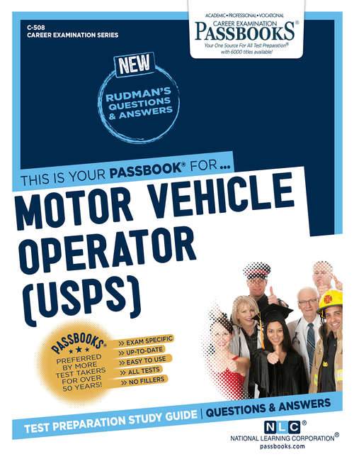 Book cover of Motor Vehicle Operator (U.S.P.S.): Passbooks Study Guide (Career Examination Series)