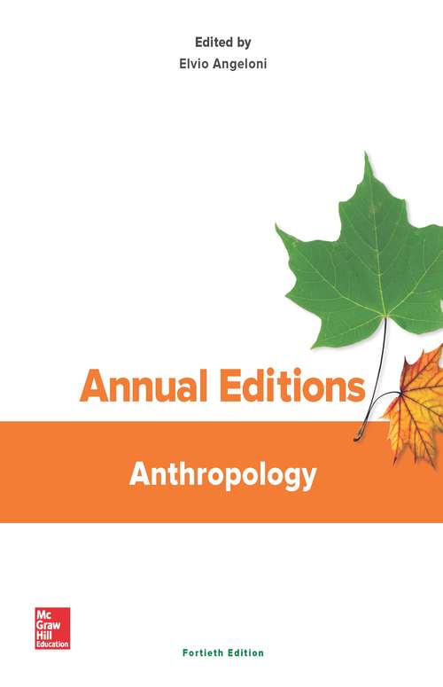 Book cover of Annual Editions: Anthropology, 40/e