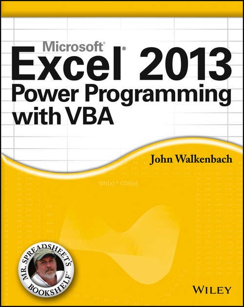 Book cover of Excel 2010 Power Programming with VBA