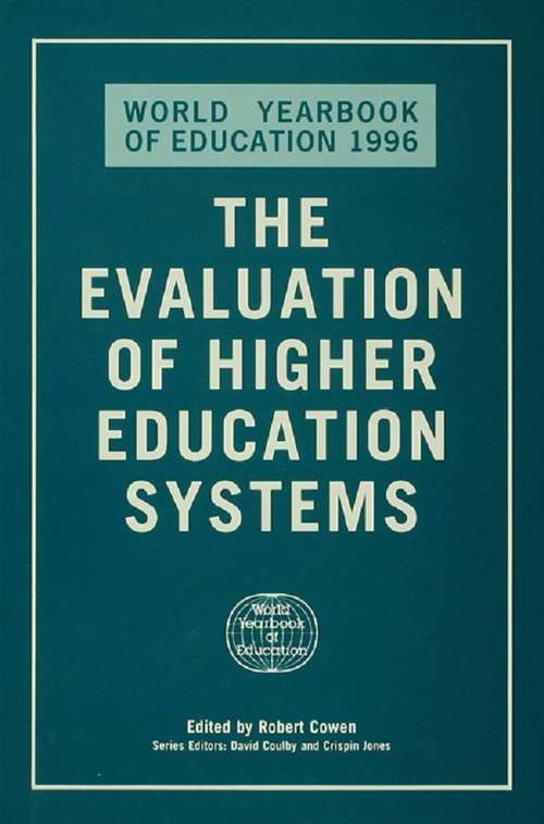 Book cover of The World Yearbook of Education 1996: The Evaluation of Higher Education Systems (World Yearbook of Education)