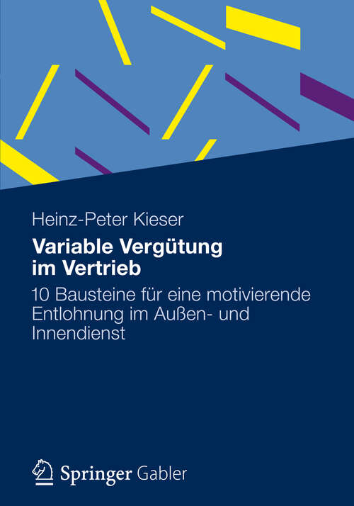 Book cover of Variable Vergütung im Vertrieb