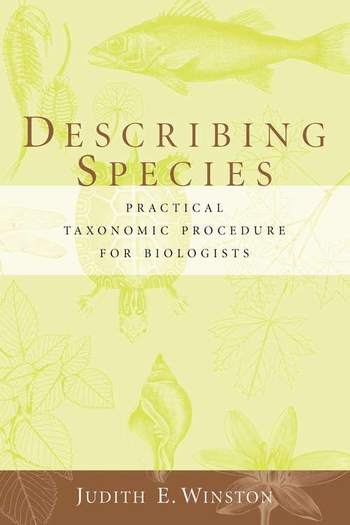 Book cover of Describing Species: Practical Taxonomic Procedure for Biologists