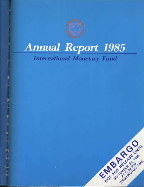 Book cover of Annual Report of the Executive Board, Financial Year 1985