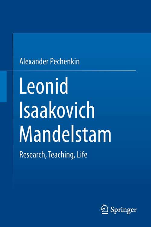 Book cover of Leonid Isaakovich Mandelstam