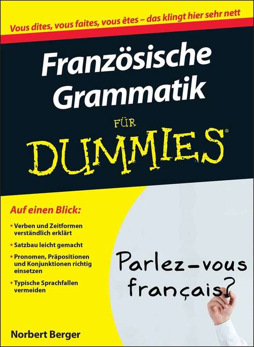 Book cover of Französische Grammatik für Dummies (Für Dummies)