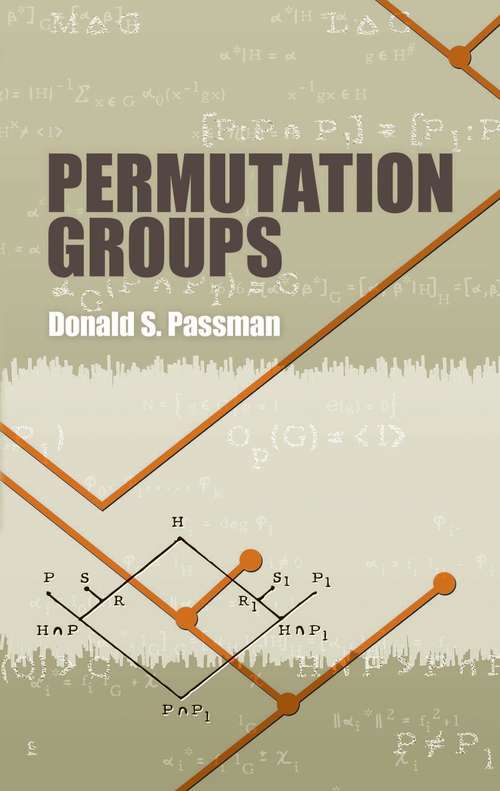 Book cover of Permutation Groups (Dover Books on Mathematics)