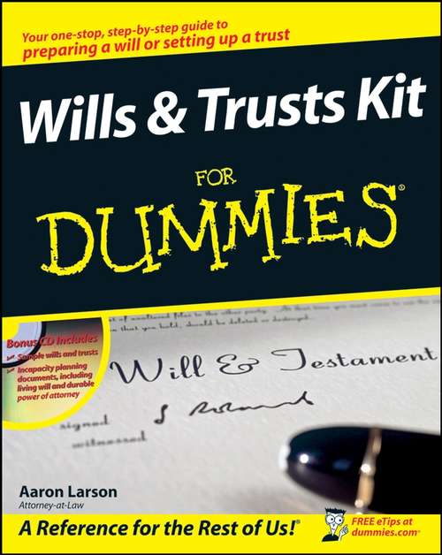Book cover of Wills and Trusts Kit For Dummies