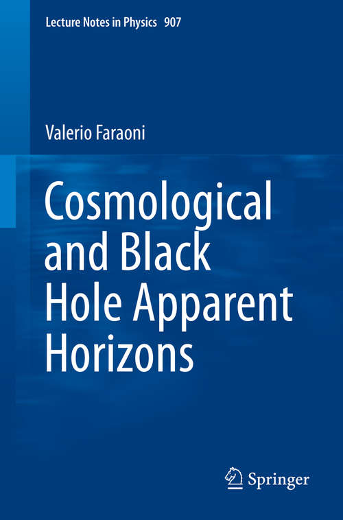 Book cover of Cosmological and Black Hole Apparent Horizons