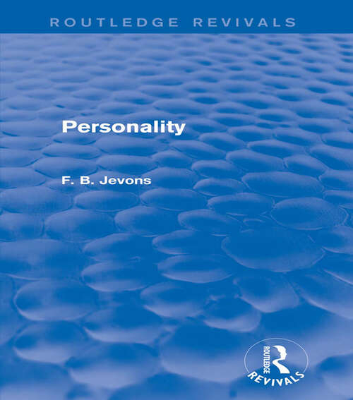 Book cover of Personality (Routledge Revivals)