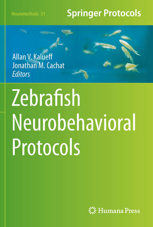 Book cover of Zebrafish Neurobehavioral Protocols