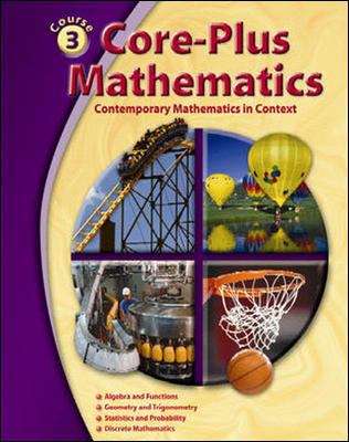 Book cover of Core-Plus Mathematics: Contemporary Mathematics in Context, Course 3