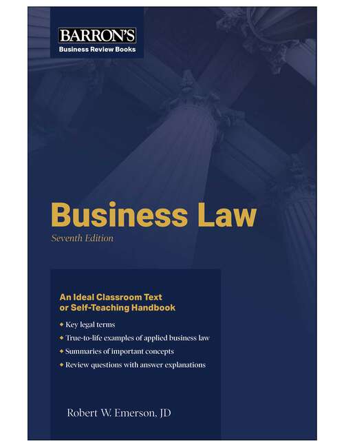 Book cover of Business Law (Seventh Edition) (Barron's Business Review)