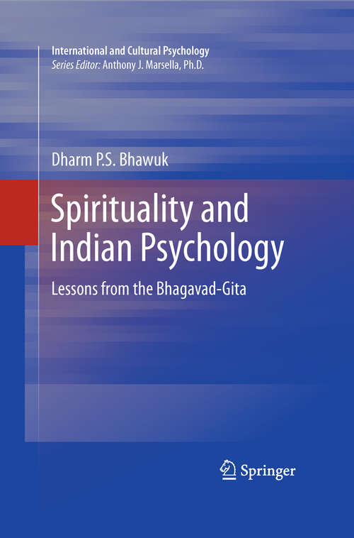Book cover of Spirituality and Indian Psychology