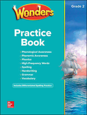 Book cover of Wonders, Practice Book, Grade 2 (National ed.)