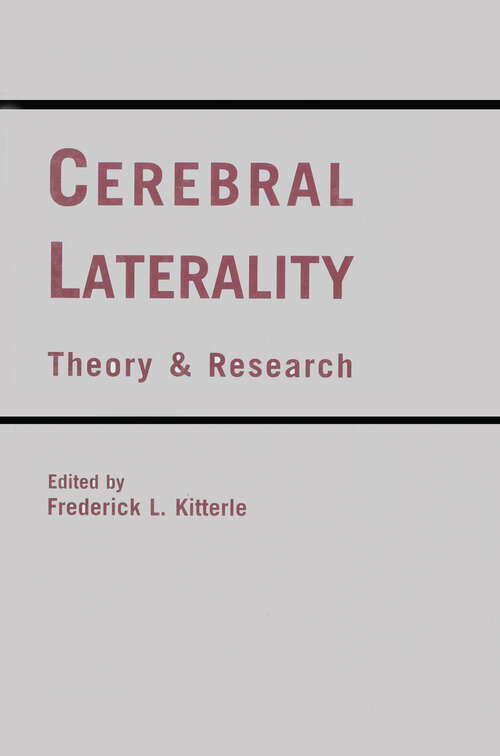 Book cover of Cerebral Laterality: Theory and Research