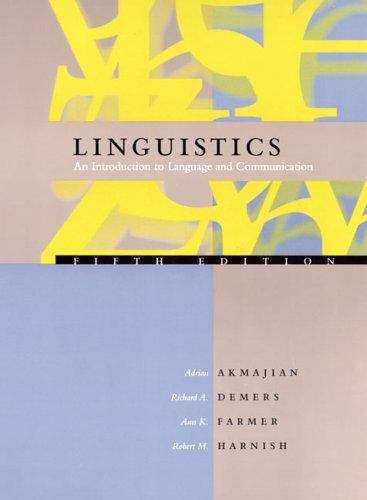 Book cover of Linguistics: An Introduction to Language and Communication