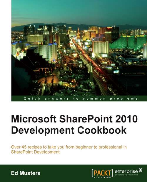 Book cover of Microsoft SharePoint 2010 development cookbook