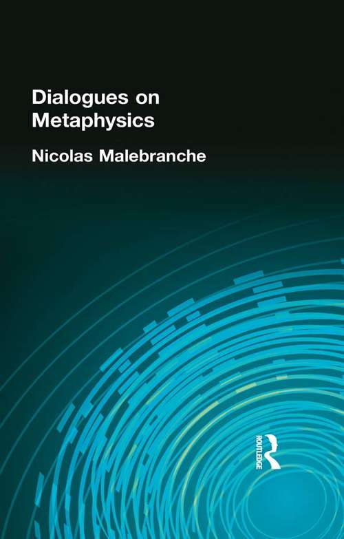 Book cover of Dialogues on Metaphysics (Muirhead Library Of Philosophy Ser.)