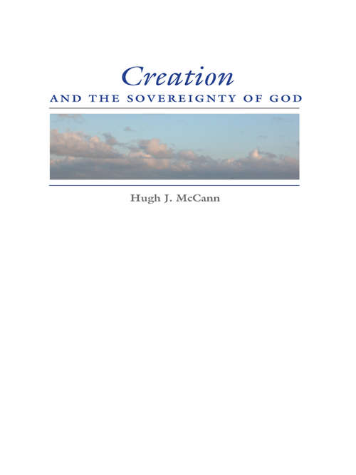 Book cover of Creation and the Sovereignty of God