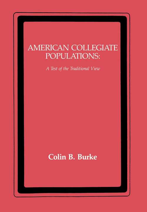 Book cover of American Collegiate Populations