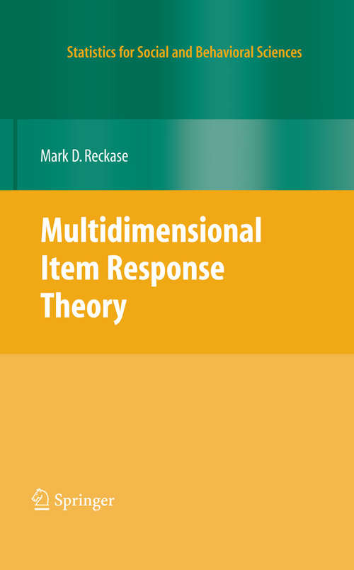 Book cover of Multidimensional Item Response Theory