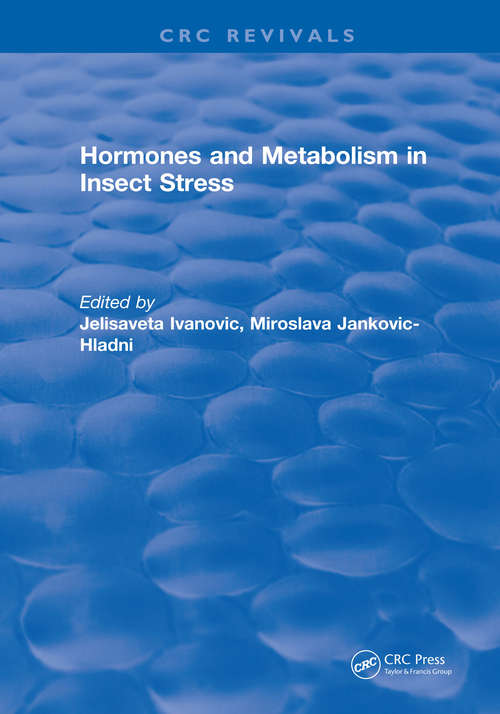 Book cover of Hormones and Metabolism in Insect Stress