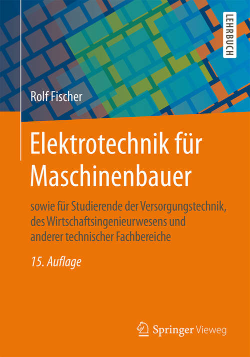 Book cover of Elektrotechnik für Maschinenbauer