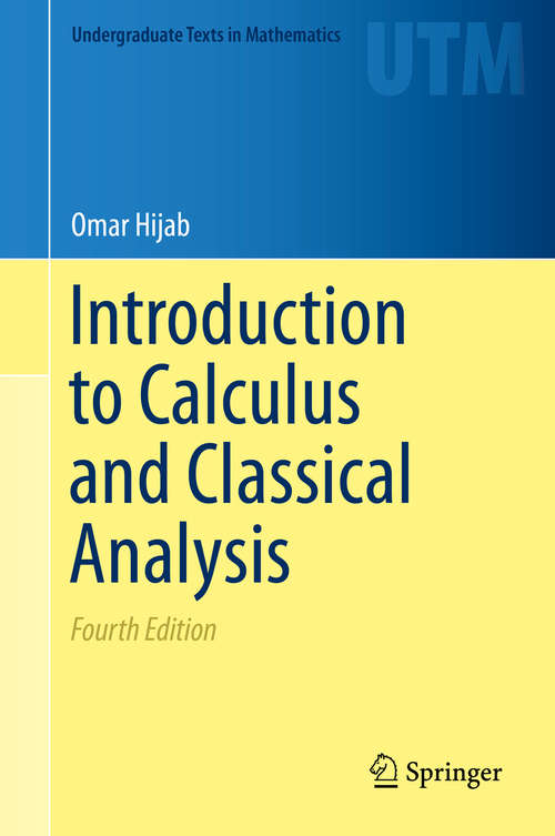 Book cover of Introduction to Calculus and Classical Analysis