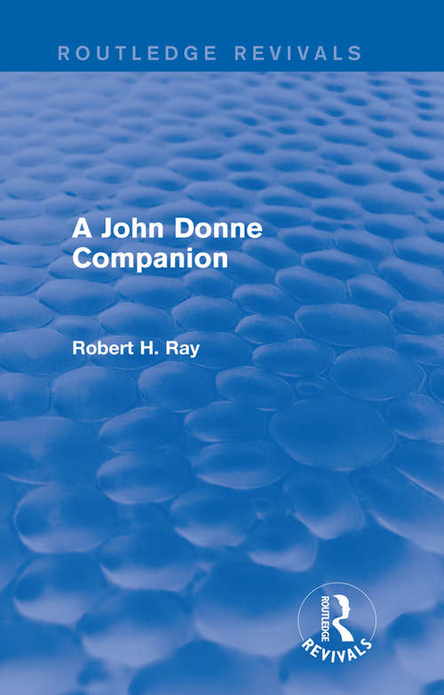 Book cover of A John Donne Companion (Routledge Revivals)