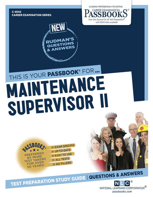 Book cover of Maintenance Supervisor II: Passbooks Study Guide (Career Examination Series)