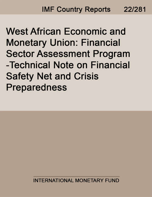 Book cover of West African Economic and Monetary Union: Financial Sector Assessment Program-Technical Note on Financial Safety Net and Crisis Preparedness