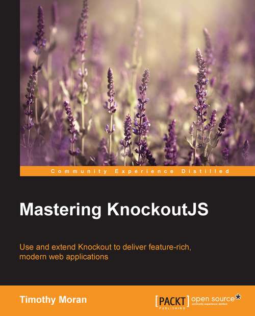 Book cover of Mastering KnockoutJS