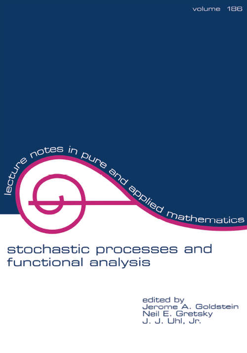 Book cover of Stochastic Processes and Functional Analysis: In Celebration of M.m. Rao's 65th Birthday