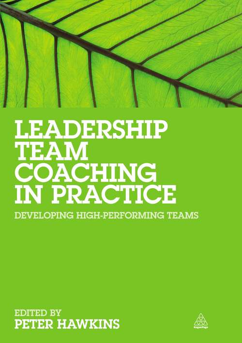 Book cover of Leadership Team Coaching in Practice