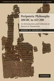 Book cover of Peripatetic Philosophy 200 BC to AD 200