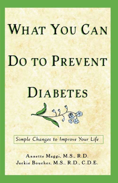 Book cover of What You Can Do To Prevent Diabetes