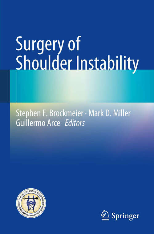 Book cover of Surgery of Shoulder Instability