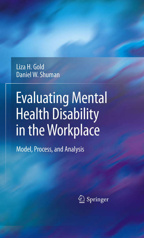 Book cover of Evaluating Mental Health Disability in the Workplace