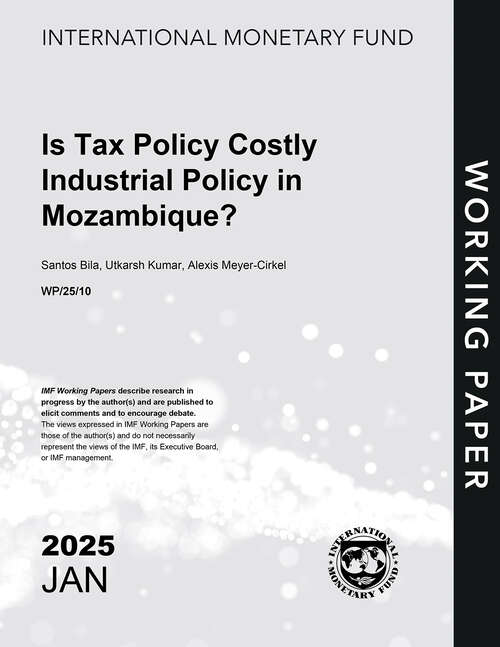 Book cover of Is Tax Policy Costly Industrial Policy in Mozambique?