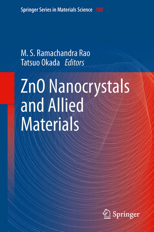Book cover of ZnO Nanocrystals and Allied Materials